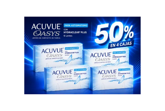 PACK MUNDIAL x 4 Cajas - Acuvue Oasys para Astigmatismo con Hydraclear Plus