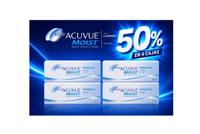 PACK MUNIDAL x 4 Cajas – 1-DAY ACUVUE® MOIST FOR ASTIGMATISM con LACREON®