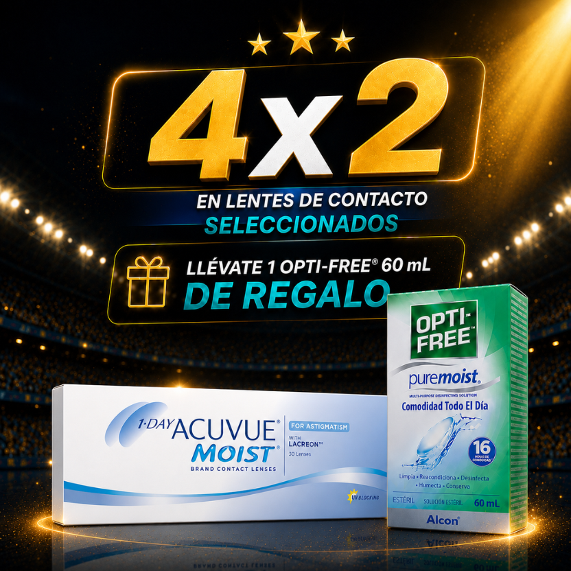 PACK MUNIDAL x 4 Cajas – 1-DAY ACUVUE® MOIST FOR ASTIGMATISM con LACREON®